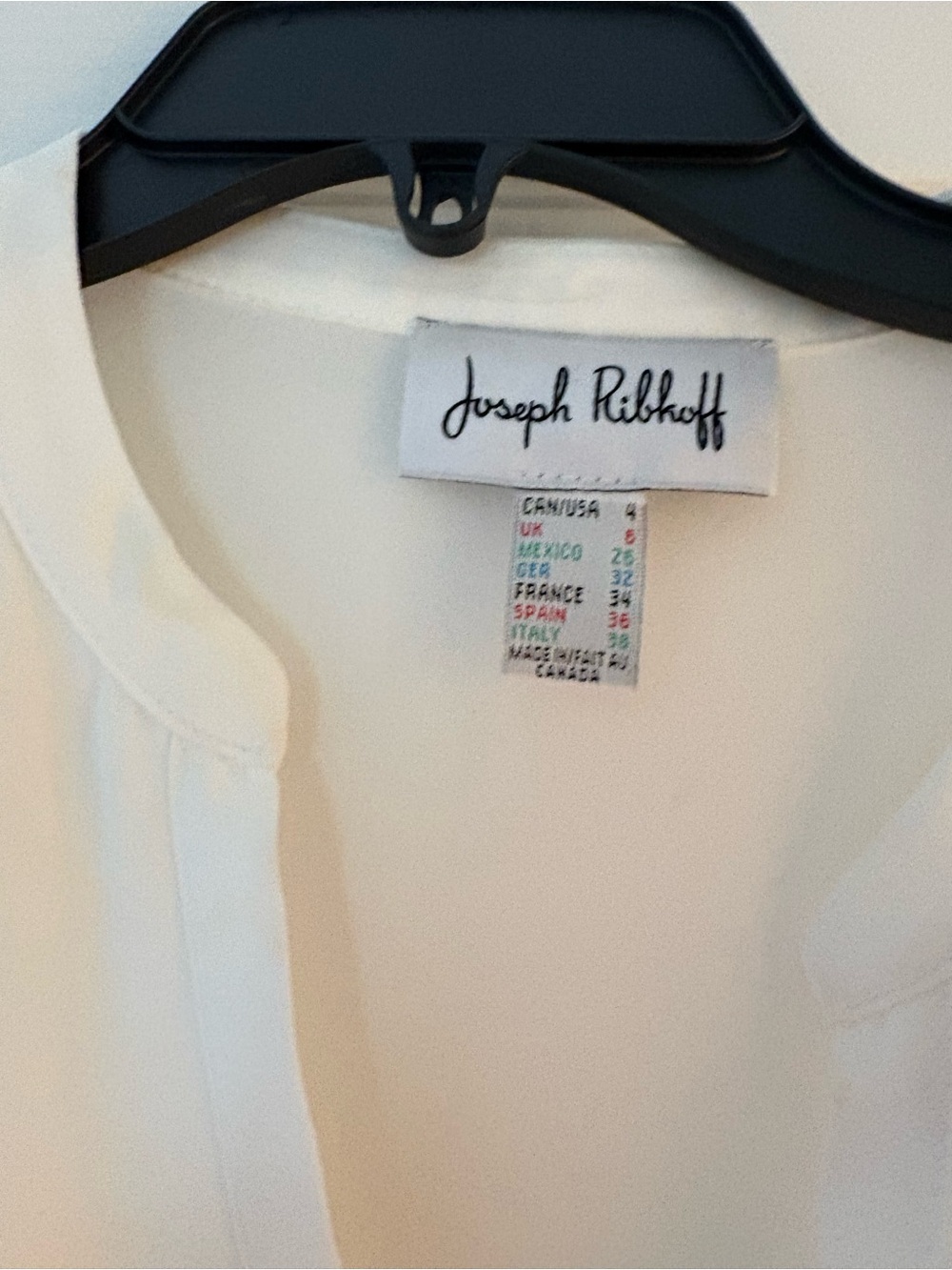 Joseph Ribkoff Cream Collarless Women's Blouse